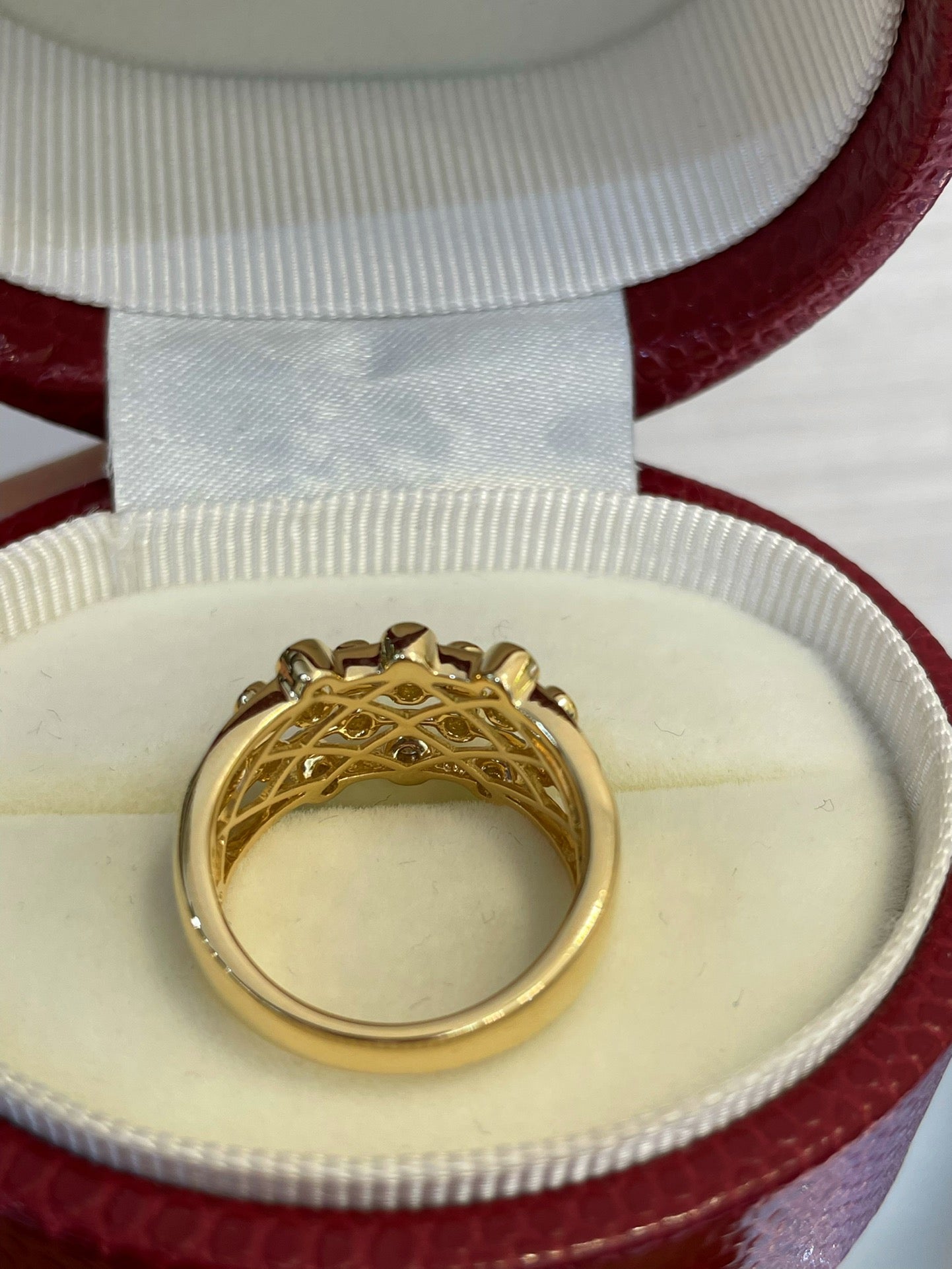 Natural Diamond Statement Ring, Unqiue Antique Design, Bridal Wedding, Anniversary Ring, Gift for Her