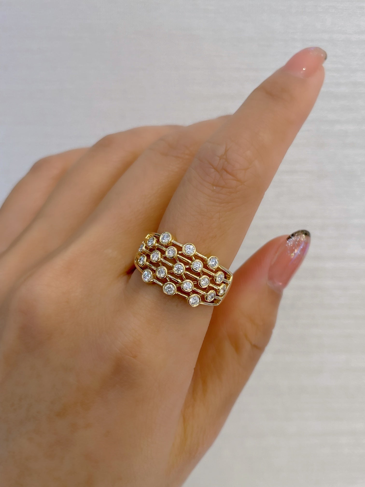 Natural Diamond Statement Ring, Unqiue Antique Design, Bridal Wedding, Anniversary Ring, Gift for Her