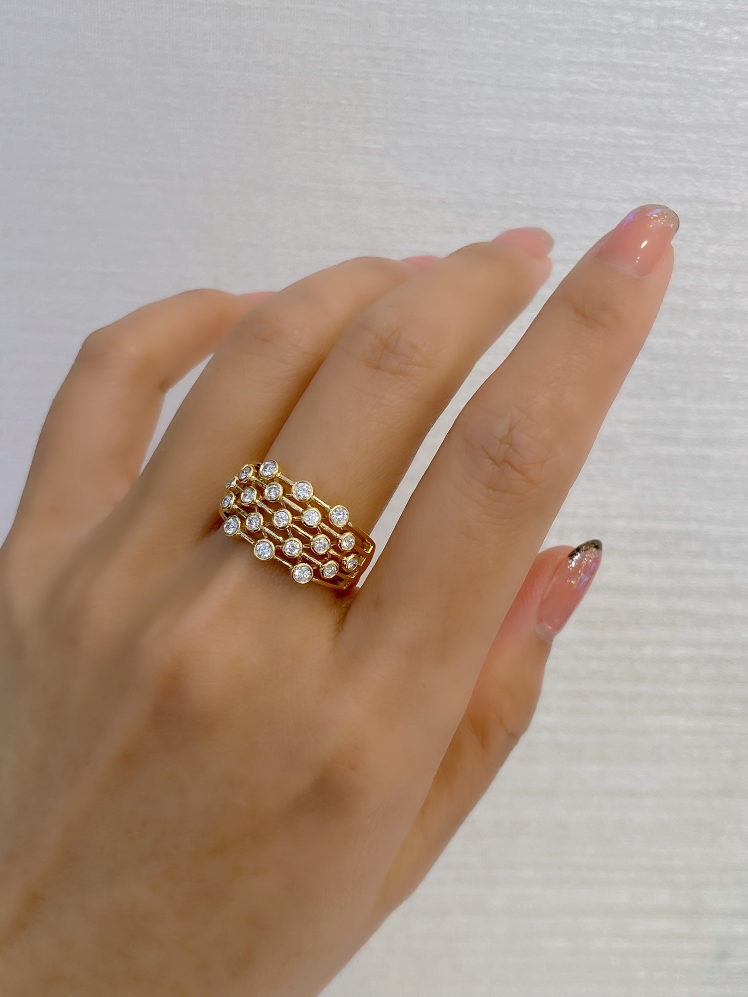 Natural Diamond Statement Ring, Unqiue Antique Design, Bridal Wedding, Anniversary Ring, Gift for Her