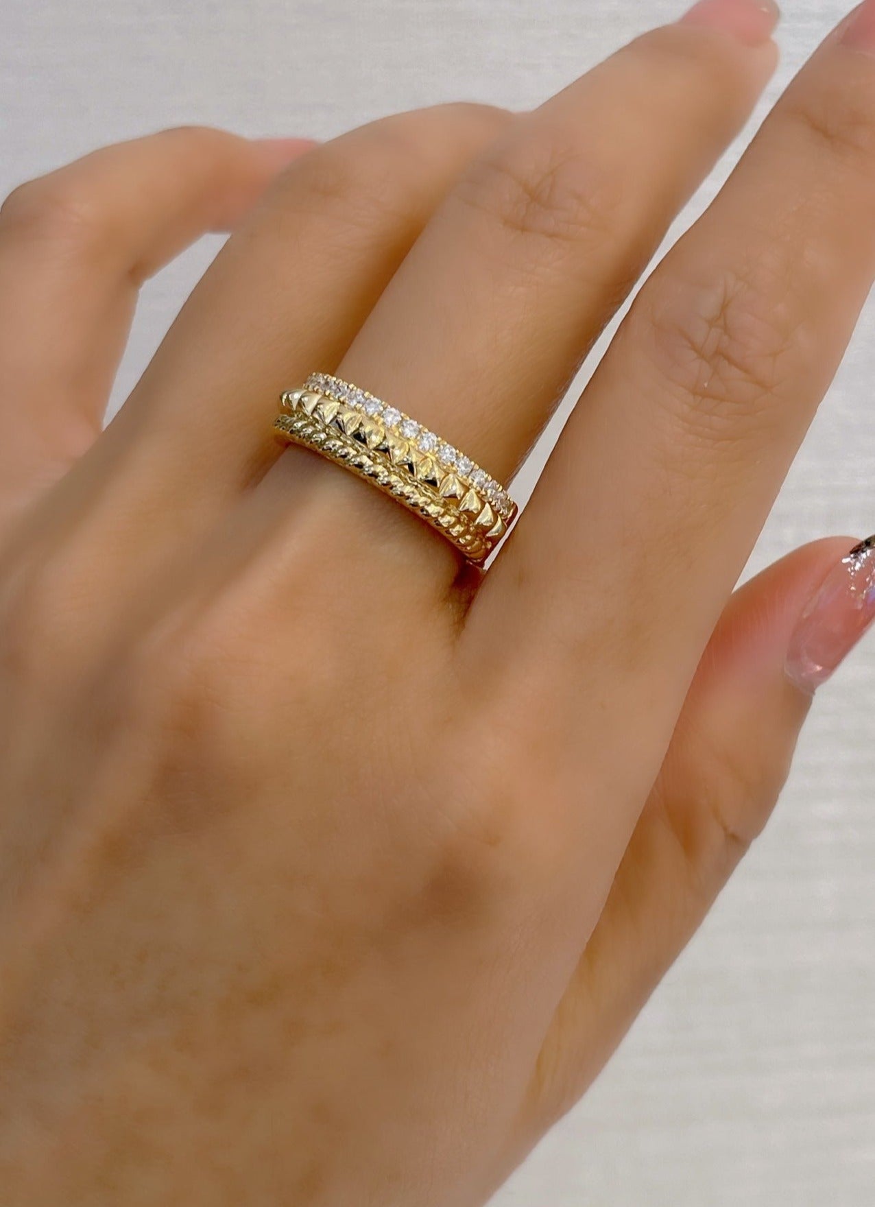 Natural Diamond Statement Ring, Unqiue Antique Design, Bridal Wedding, Anniversary Ring, Gift for Her