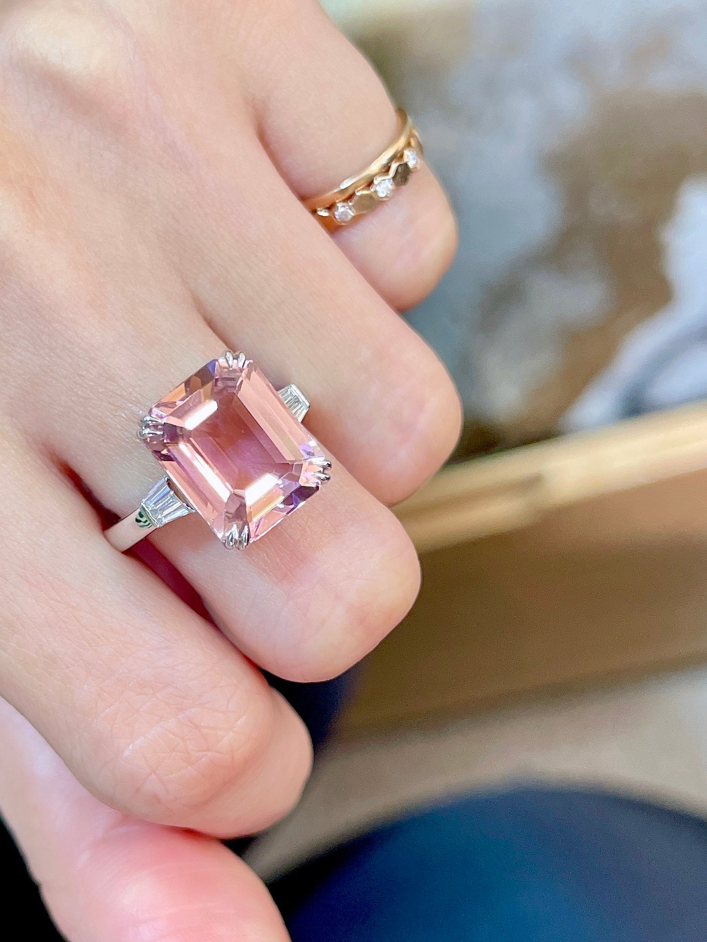 Luxury Pink Tourmaline Statement Ring, Classic Design, Bridal Ring, Anniversary Ring, Gift for Her