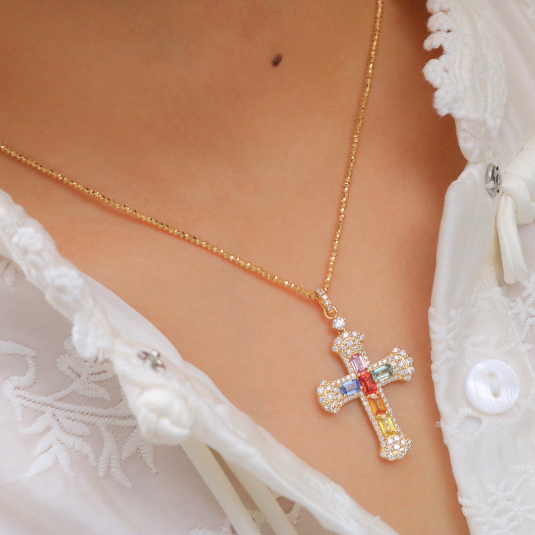 Luxury Natural Sapphire Pendant with Natural Diamonds, Unique Design, Bridal Necklace, Anniversary Necklace, Gift for Her