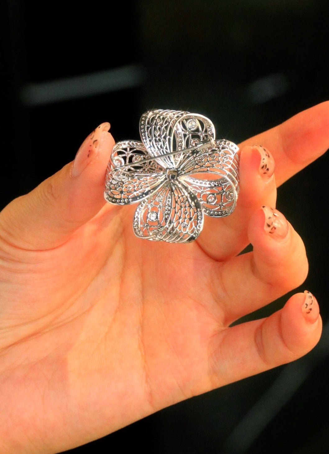 Luxury Natural Emerald Brooch and Pendant, Unique Art Deco Design, Bridal Necklace, Anniversary Necklace, Gift for Her