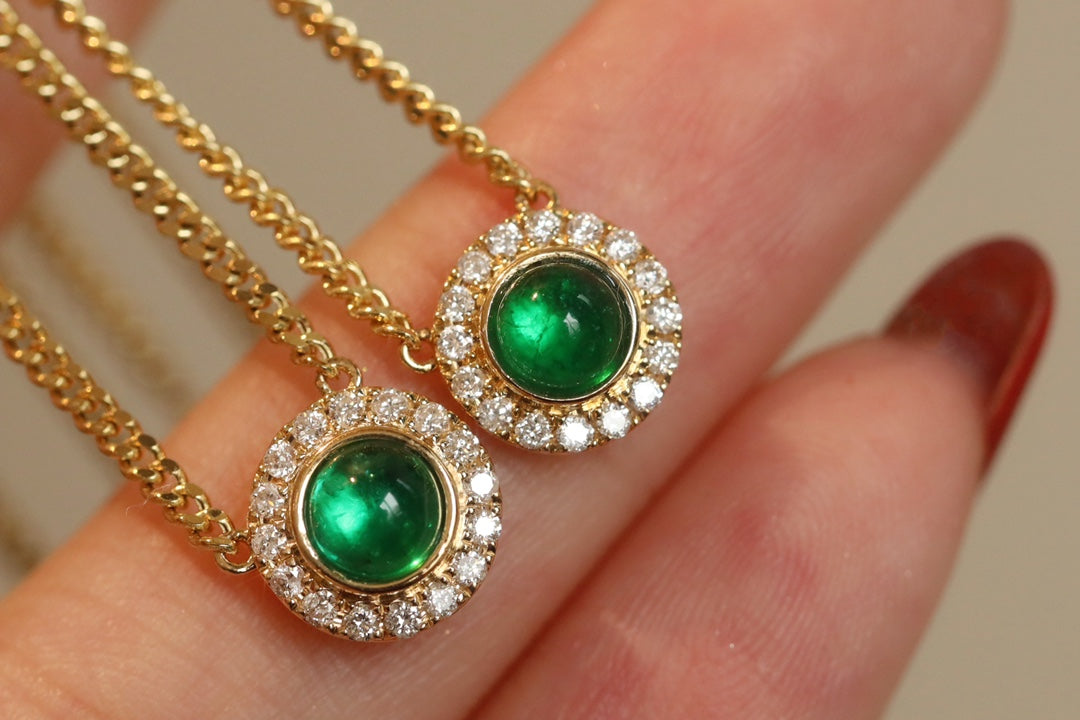 Natural Emerald Necklace, Classic Design, Wedding Necklace, Anniversary Necklace, Gift for her