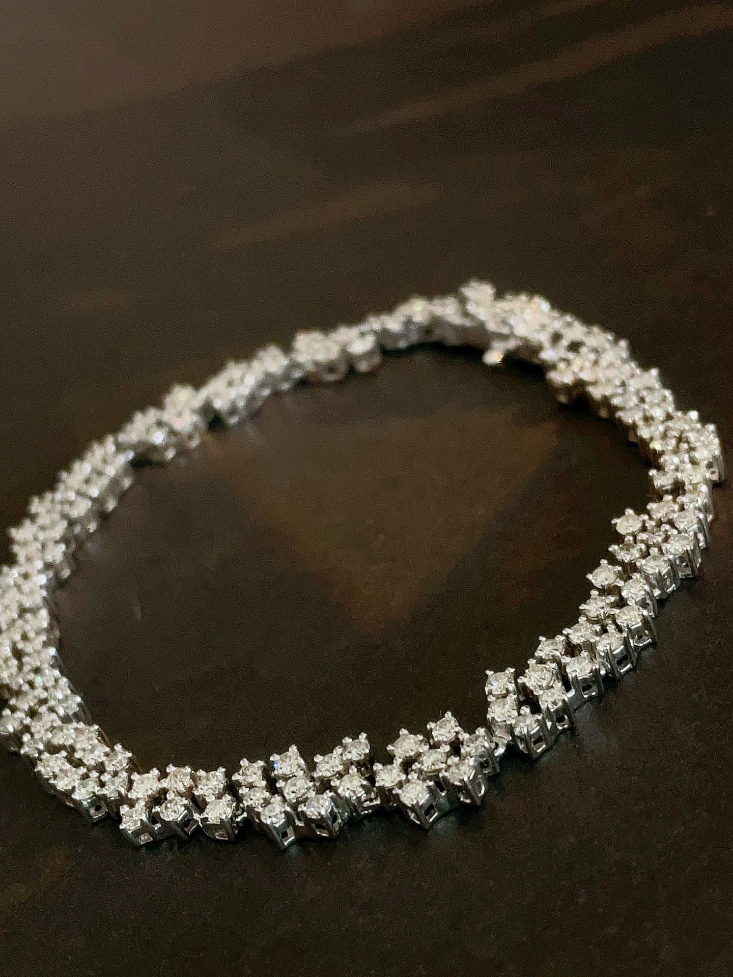 Natural Diamond Bracelet, 18K Floral Design Bracelet 18K Natural Diamond Bracelet Wedding Bracelet Anniversary Bracelet Gift for you