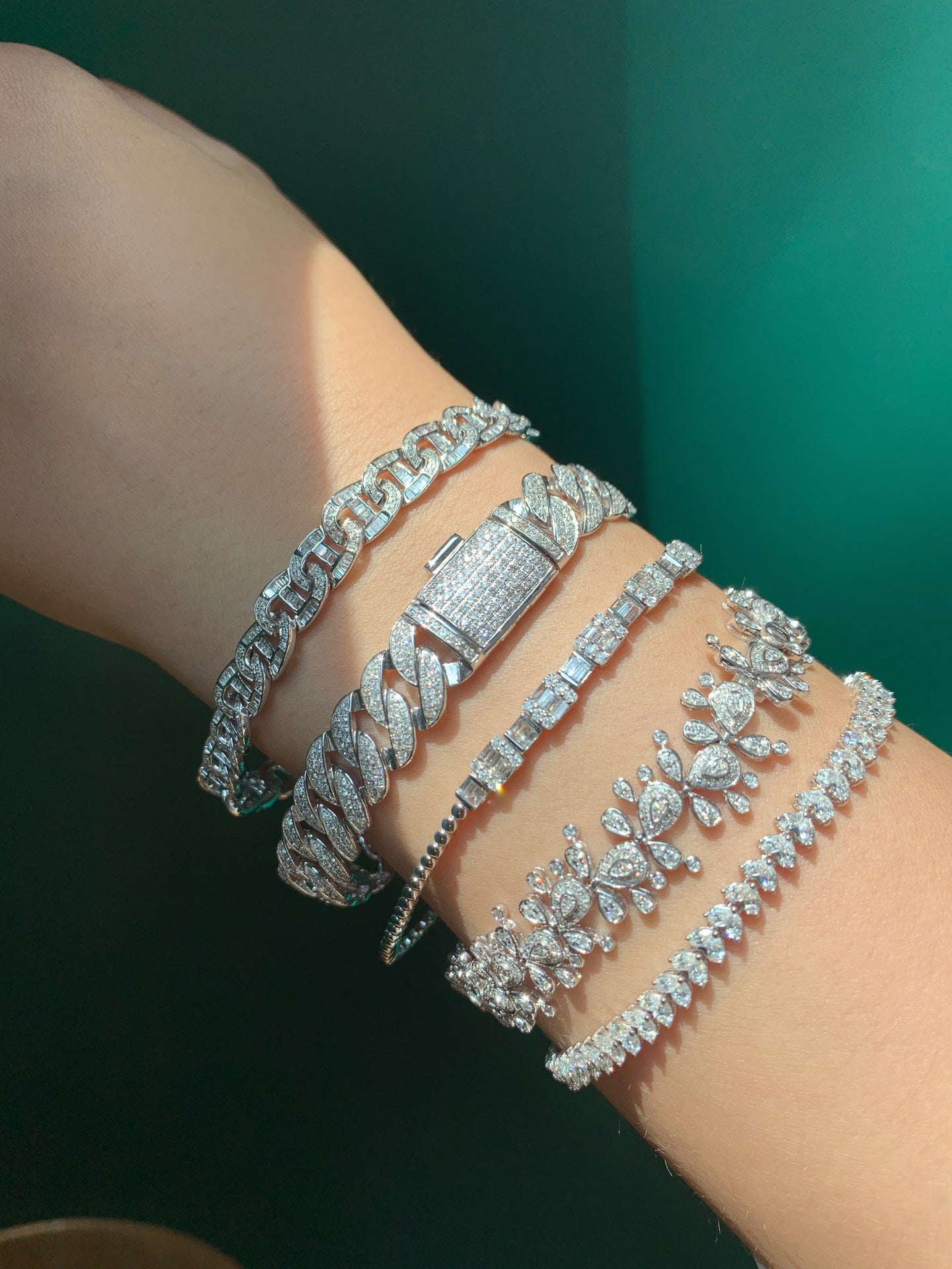 Natural Diamond Bracelet, Unique Design, 18K Natural Diamond Bracelet, Wedding Bracelet, Anniversary Bracelet, Gift for you