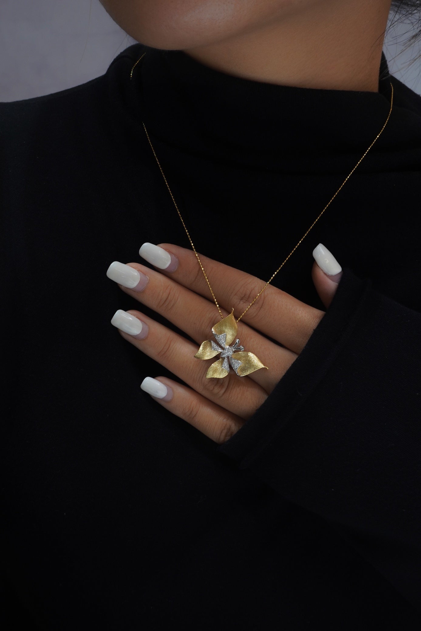 Elegant Butterfly Pendant and Brooch, Unique Design, Bridal Necklace, Anniversary Necklace, Gift for Her