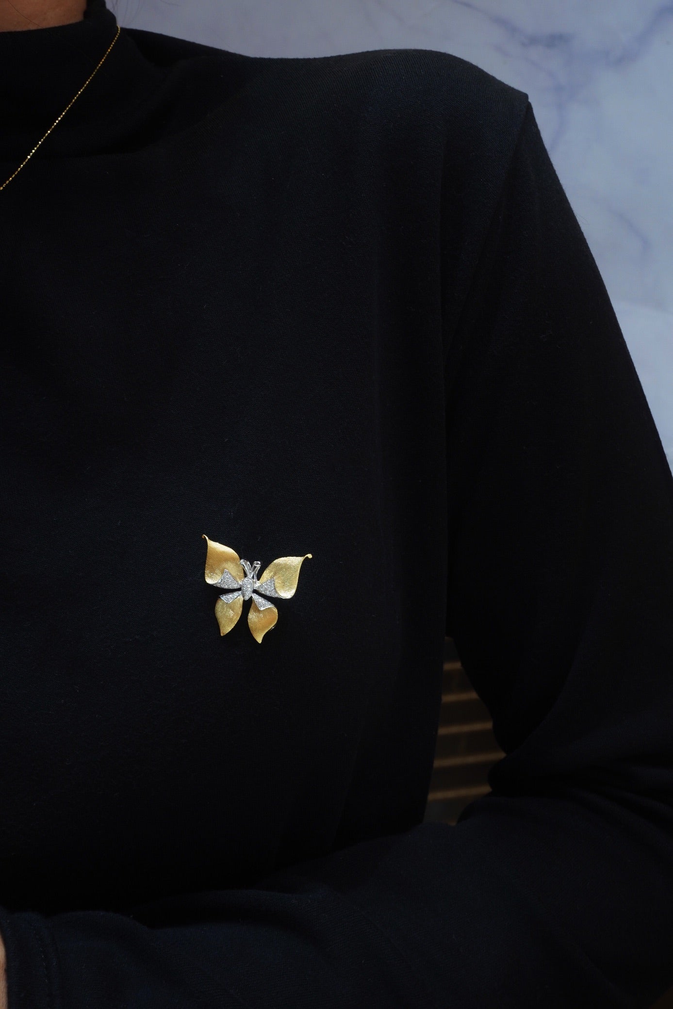 Elegant Butterfly Pendant and Brooch, Unique Design, Bridal Necklace, Anniversary Necklace, Gift for Her