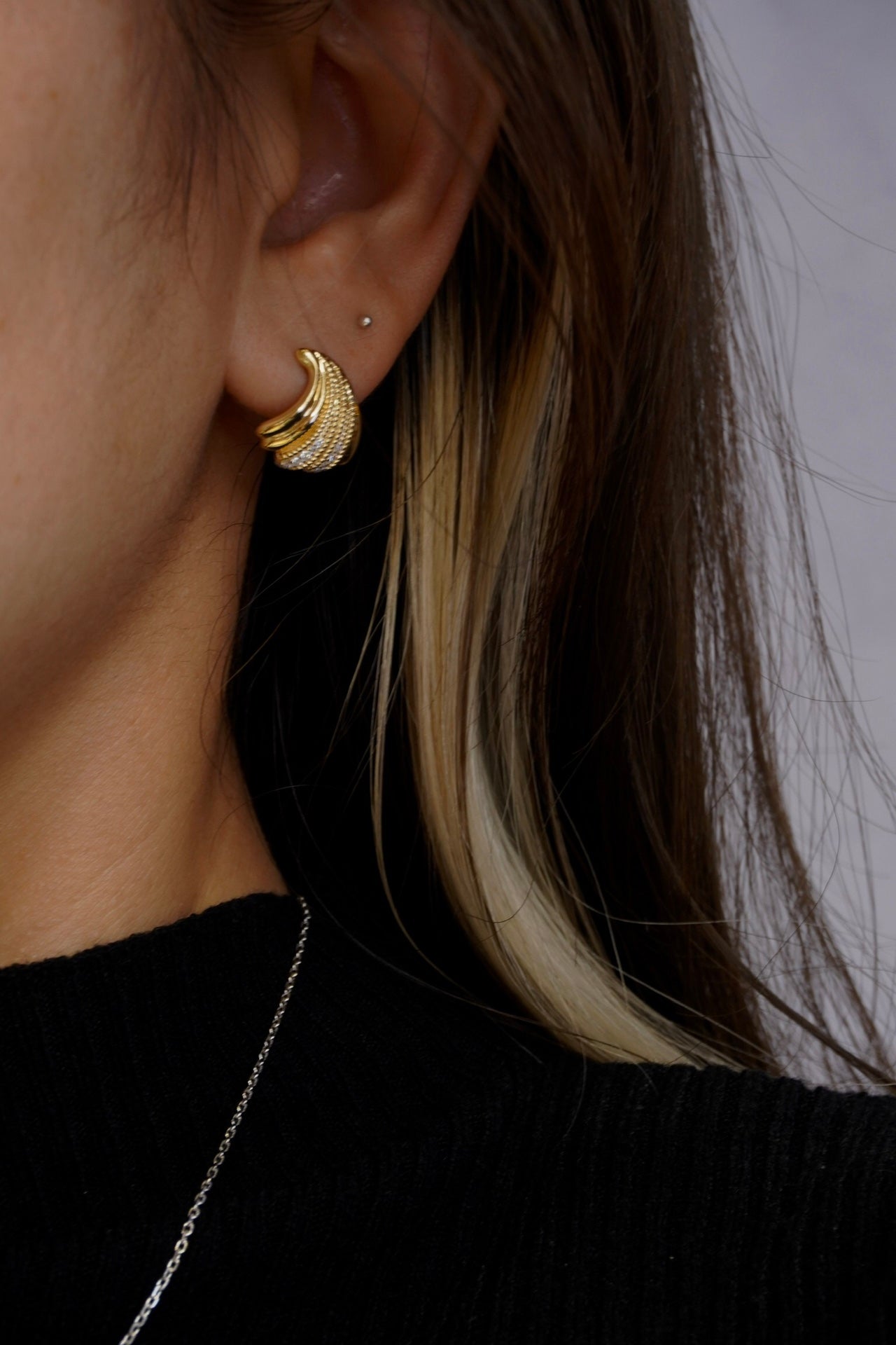 Natural Diamond Stud Earring, Classic Daily Deisgn, 18K Diamond Earring, 18K Gold Daily Earrings, Bridal Earring, Anniversary Earring, Gift for Her