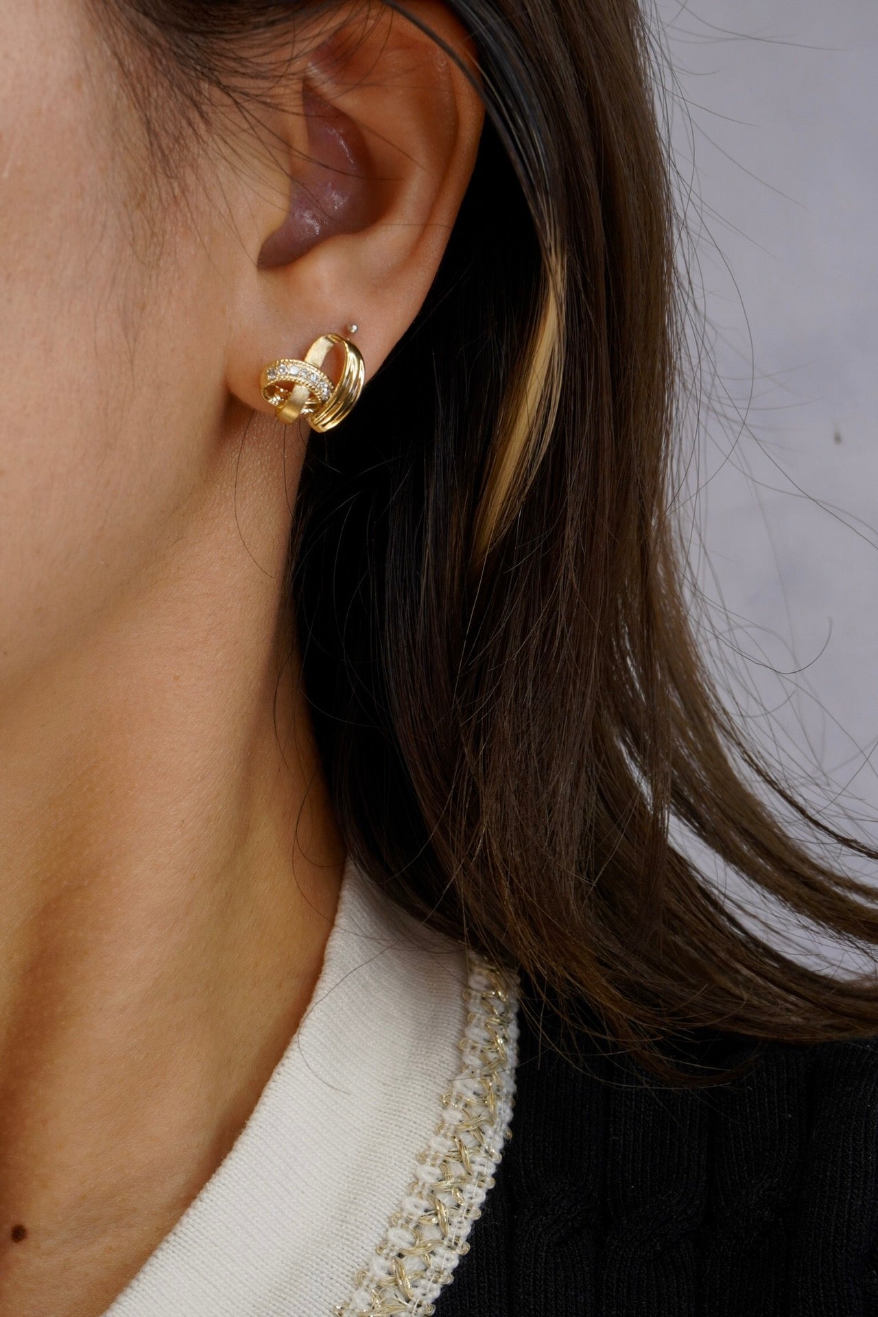 Natural Diamond Stud Earring, Classic Heart Deisgn, 18K Diamond Earring, 18K Gold Daily Earrings, Bridal Earring, Anniversary Earring, Gift for Her