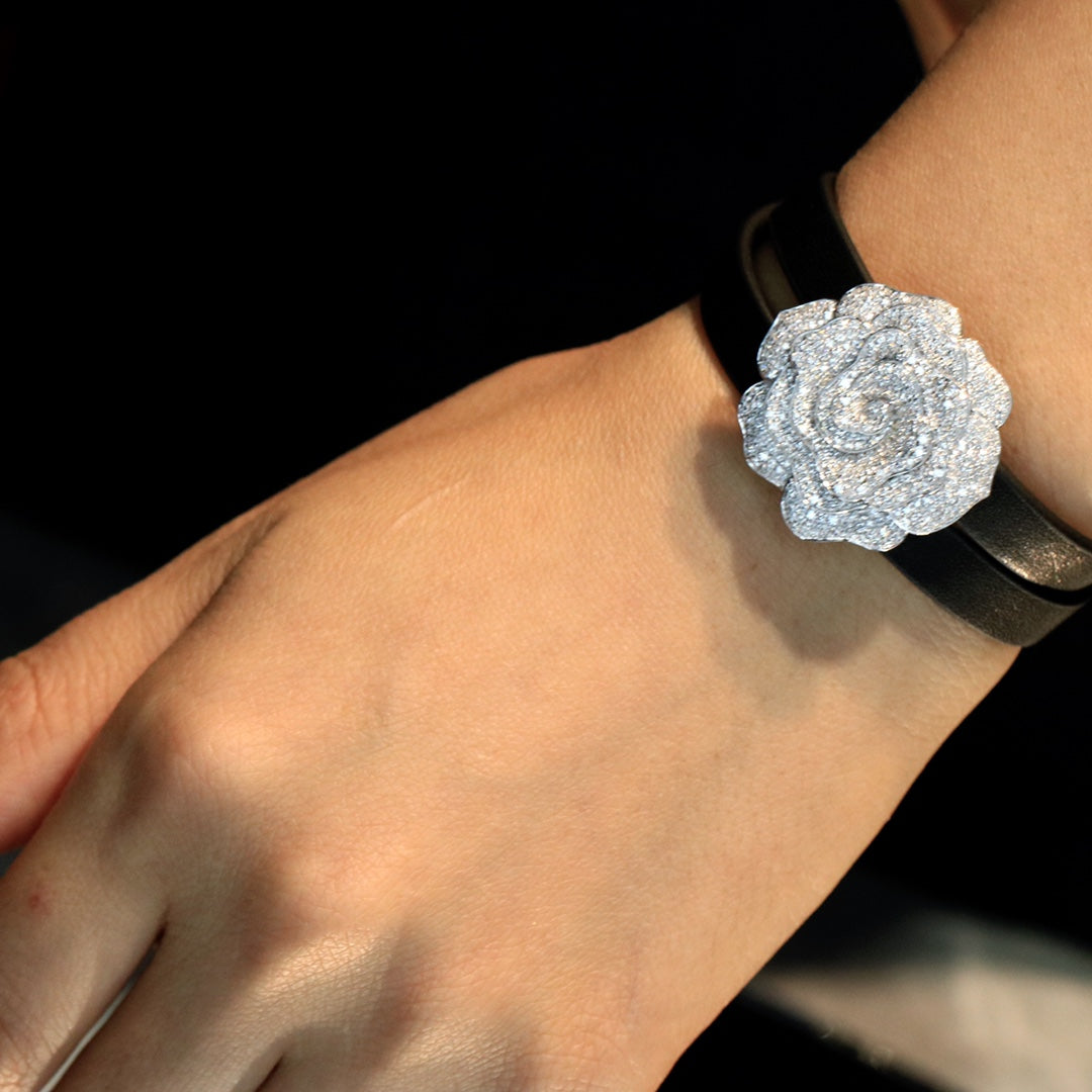 Luxury Natural Diamond Pendant 18K Floral Diamond Pendant 18K Gold Diamond Pendant Bridal Wedding Pendant Anniversary Pendant Gift for Her