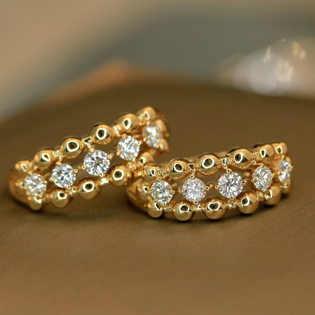 Natural Diamond Pave Ring, Classic Design, Bridal Wedding, Anniversary Ring, Gift for Her