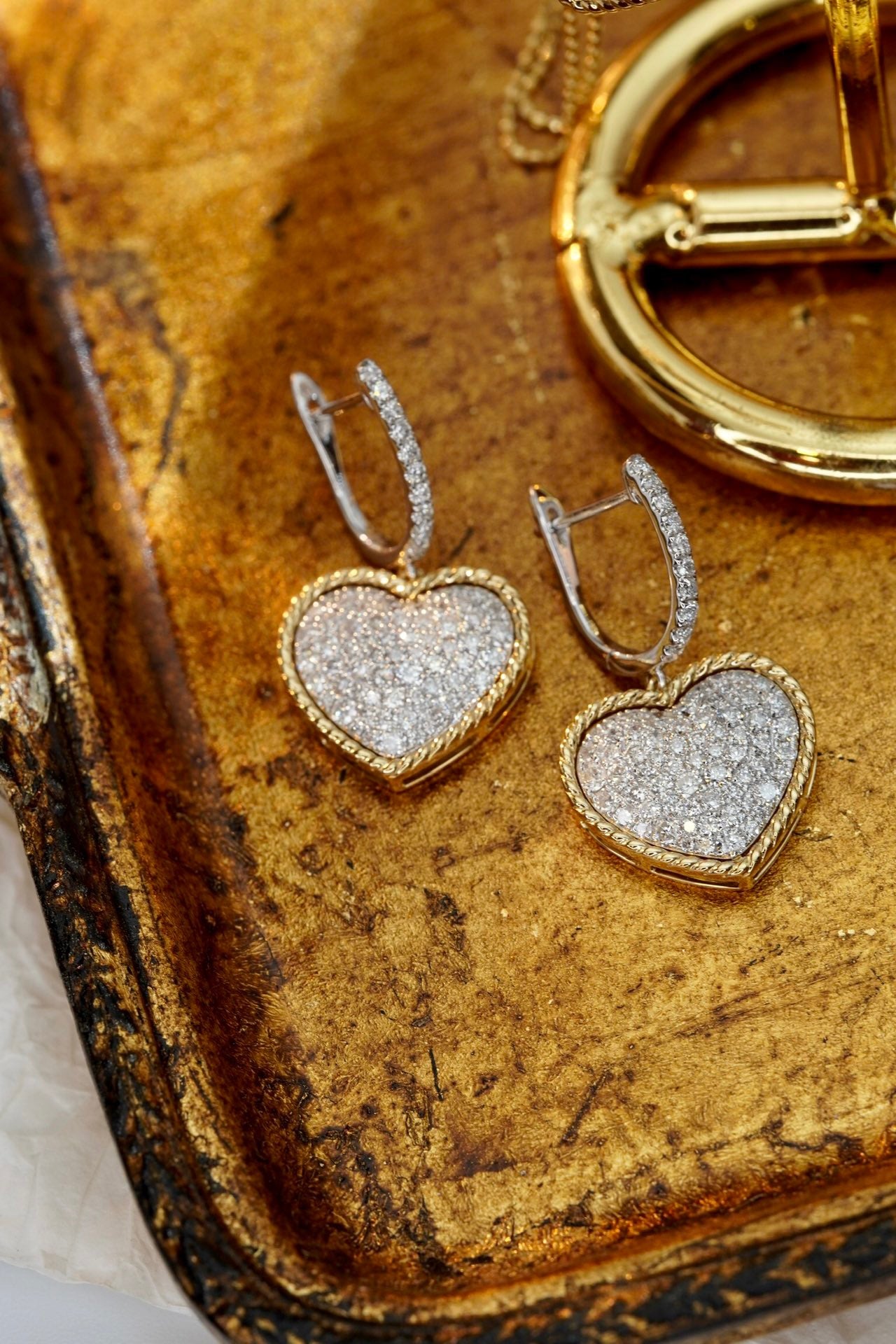 Natural Diamond Jewelry Set, Diamond Drop Earring, Diamond Pendant, Classic Heart Design, 18K Gold Daily Earrings, Bridal Earring, Anniversary Earring, Gift for Her