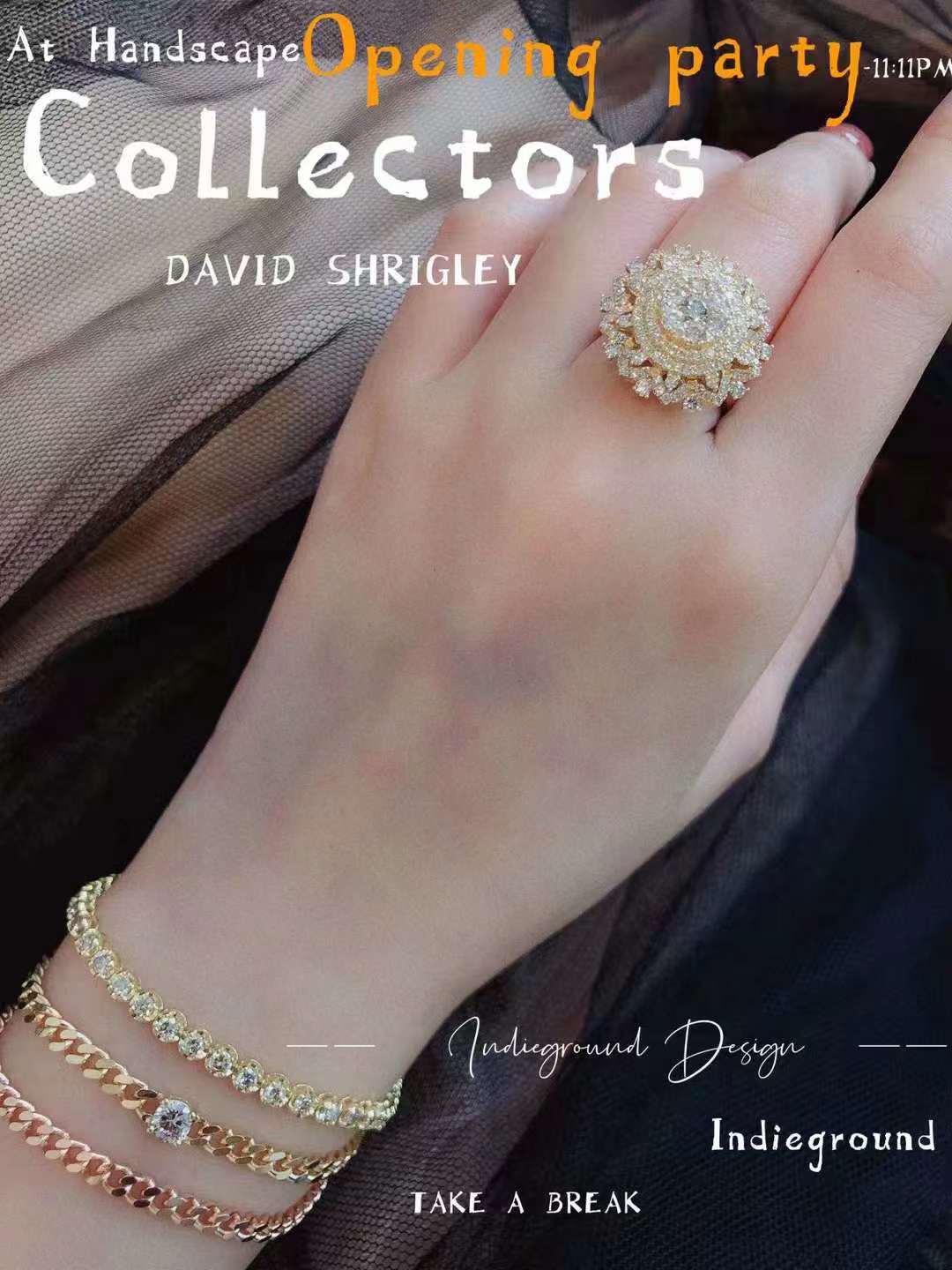 Natural Diamond Statement Ring, Unique Floral Design, Bridal Wedding, Anniversary Ring, Gift for Her